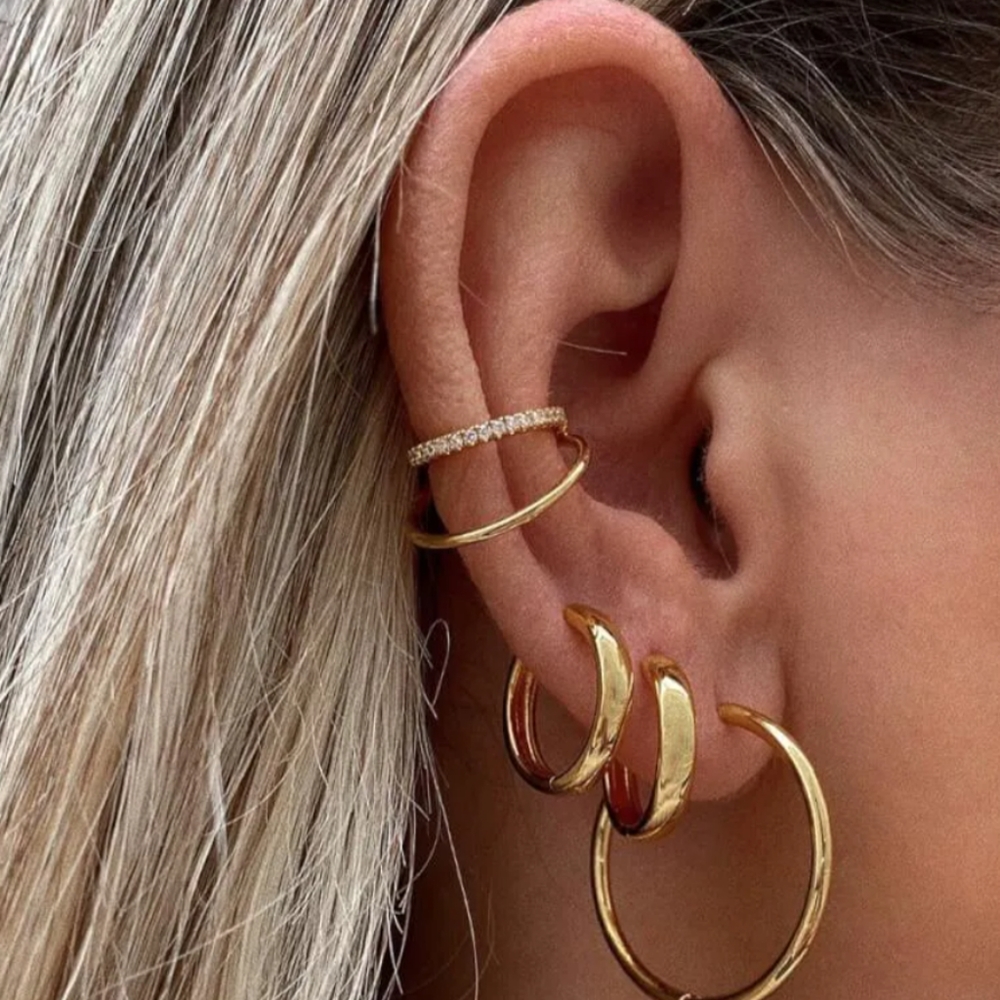 Bold 14K Huggie Hoops by Maison Miru BRAND NEW